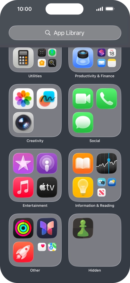 Press and hold the required app.