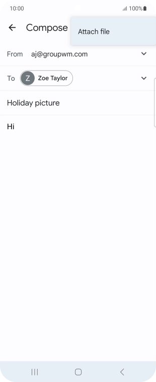 Press Attach file and go to the required folder.