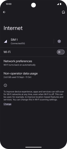 Press the indicator next to 