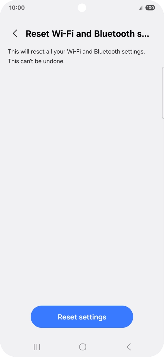 Press Reset settings.