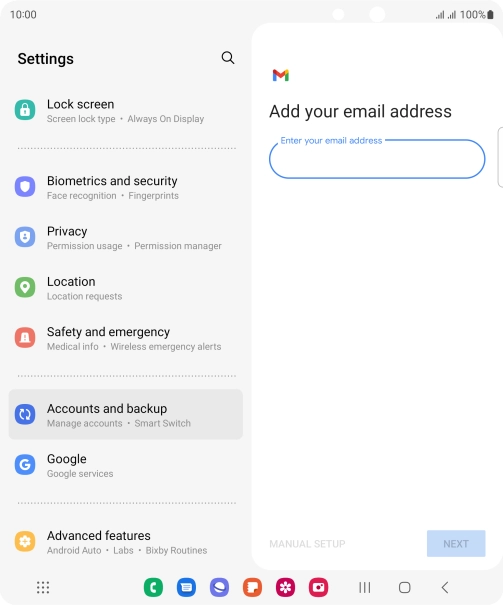 Press the field below 