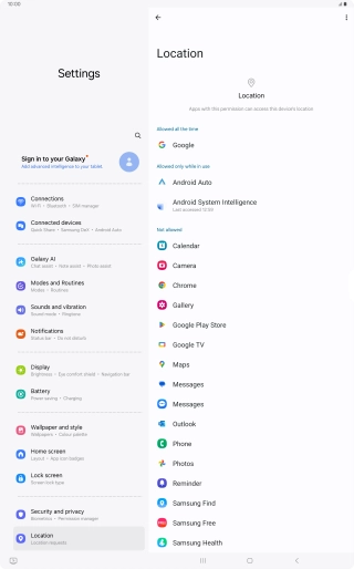 Press the required app.