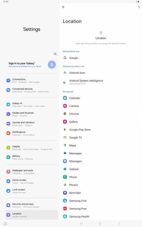 Press the required app.