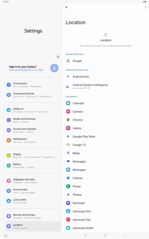 Press the required app.