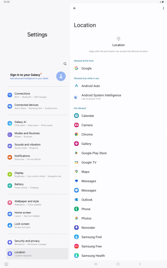 Press the required app.