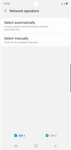 Press the required SIM.
