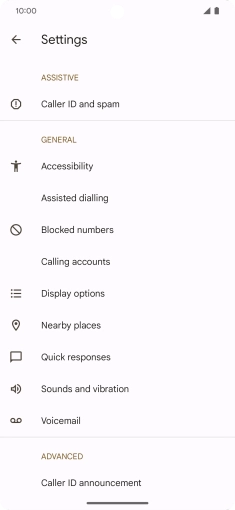 Press Calling accounts.