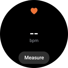 Press Measure and wait while the smartwatch measures your heart rate.