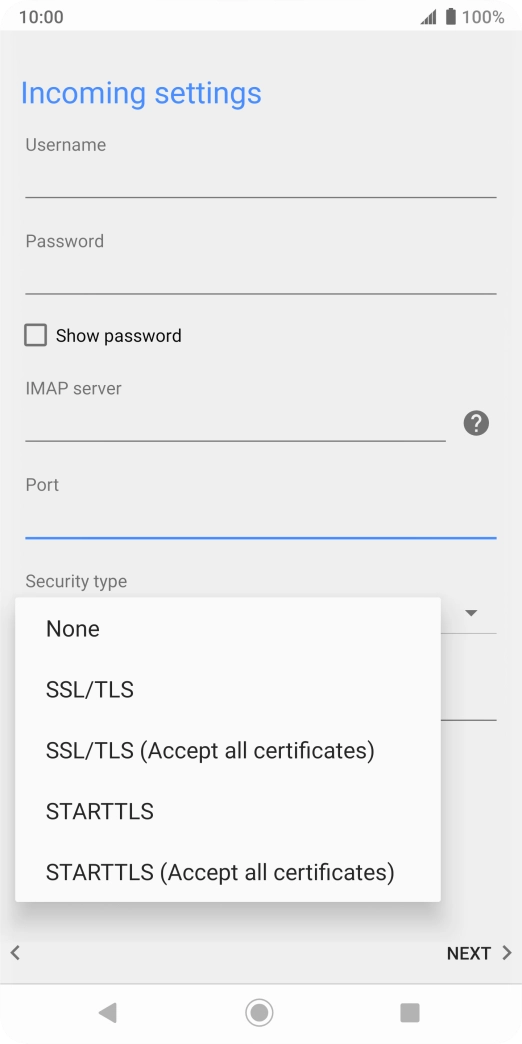 Press None to turn off the function.