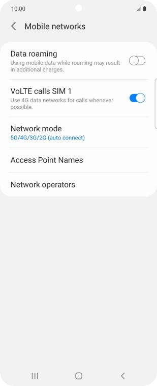 Press Access Point Names.
