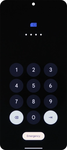 If you're asked to key in your PIN, do so and press arrow right. The default PIN is 1111.