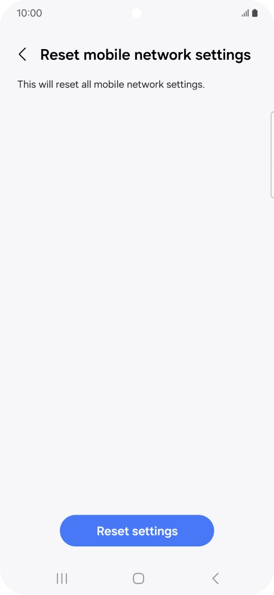 Press Reset settings.