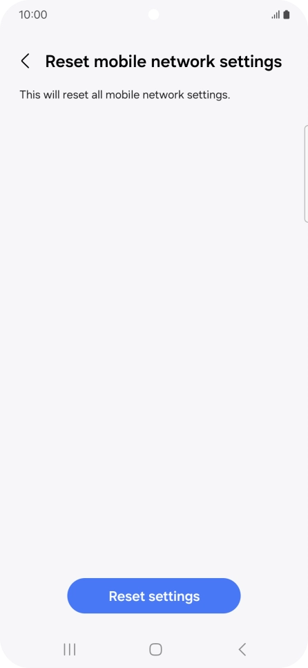 Press Reset settings.