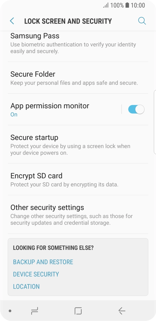 Press Other security settings.
