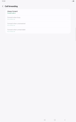 Press the required divert type.