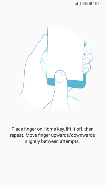 Follow the instructions on the screen to create the phone lock code using your fingerprint.