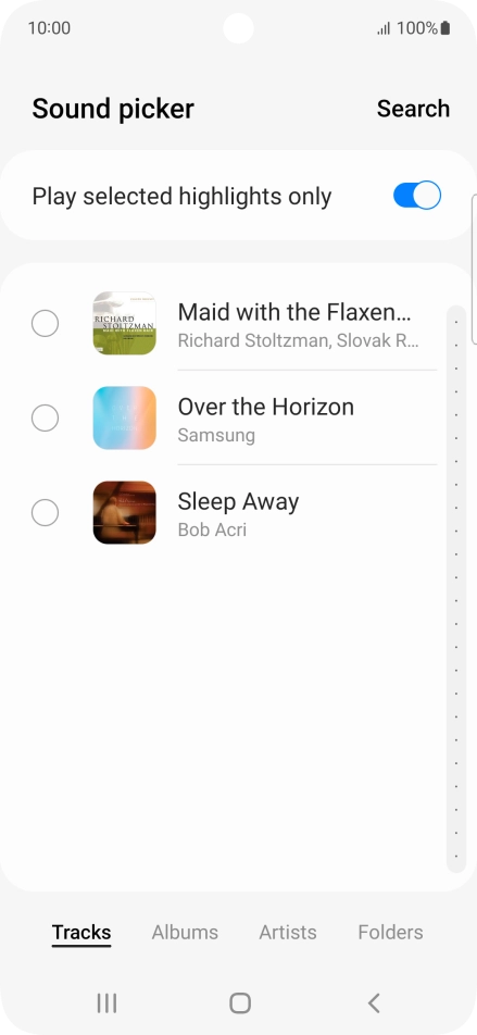 Press the required ring tones to hear them.