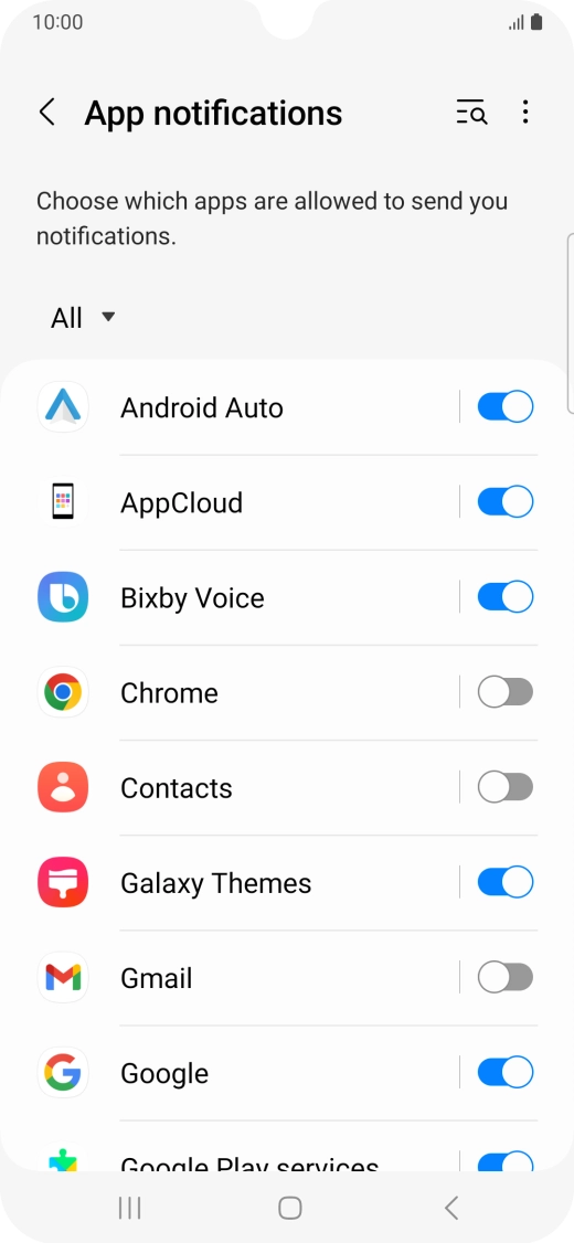 Press the drop down list.