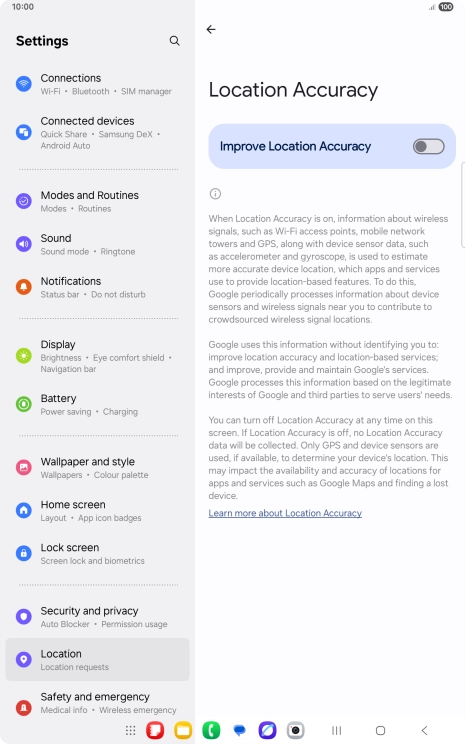 If you press the indicator next to 