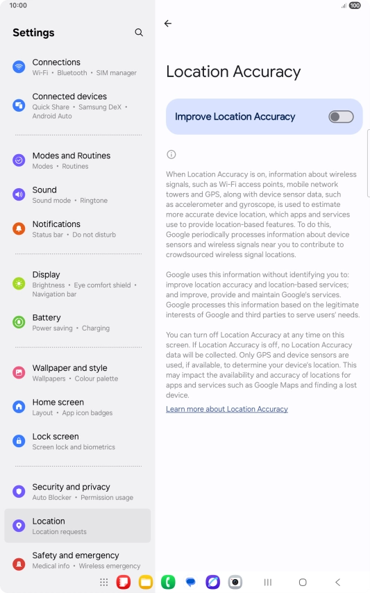 If you press the indicator next to 