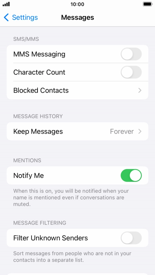 Press the indicator next to 