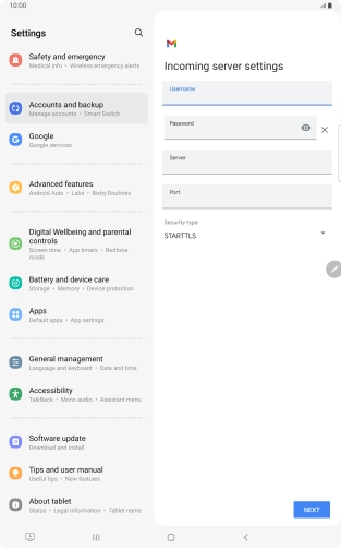Press the field below 
