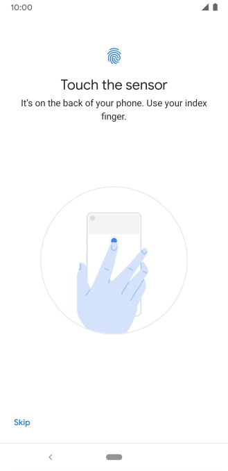Follow the instructions on the screen to create the phone lock code using your fingerprint.