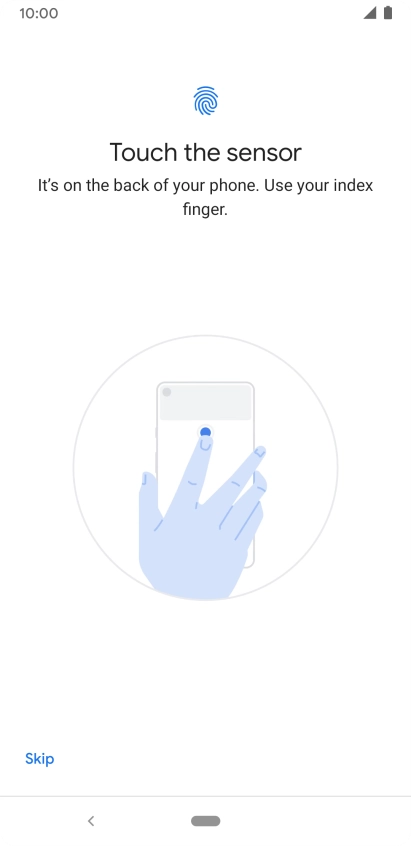Follow the instructions on the screen to create the phone lock code using your fingerprint.