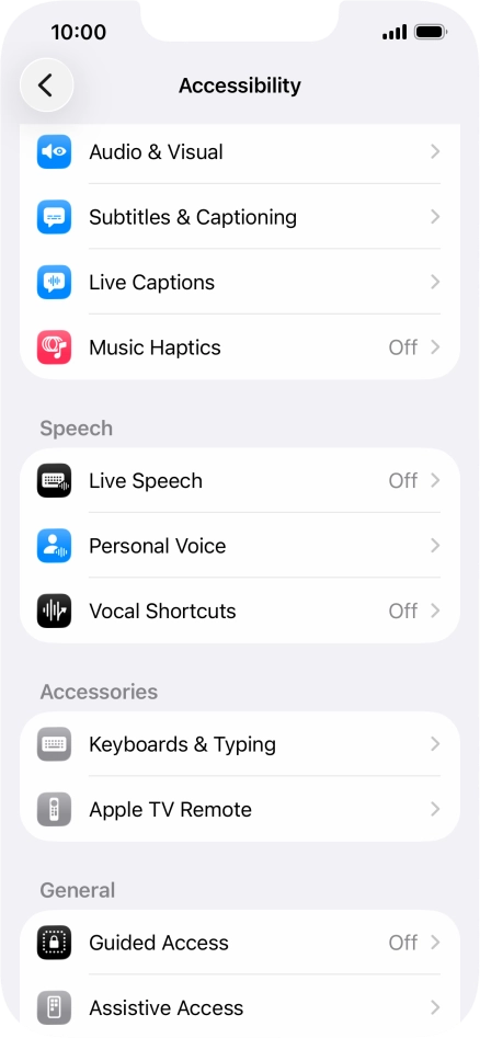 Press the required category below 