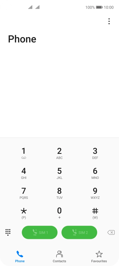 Press the menu icon.