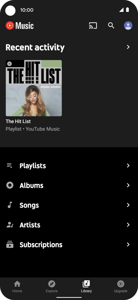 Press the required category and go to the required audio file.