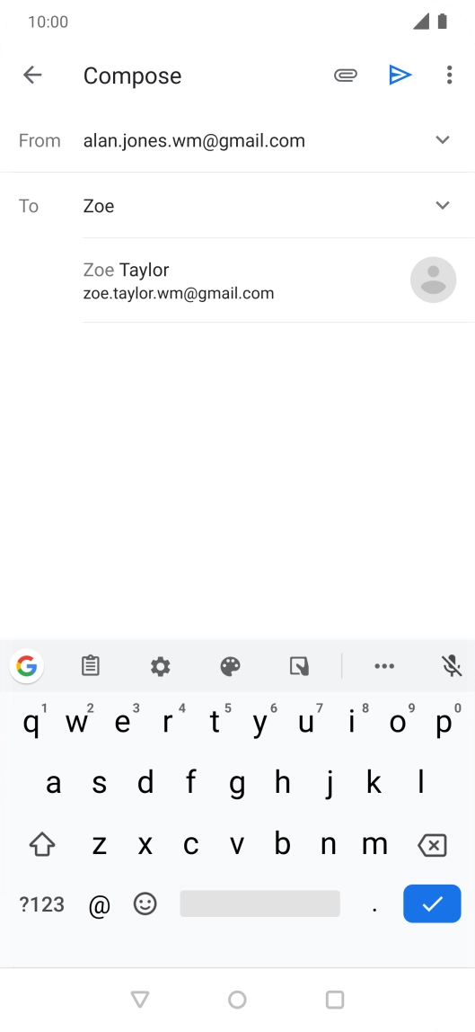 Press the required contact.
