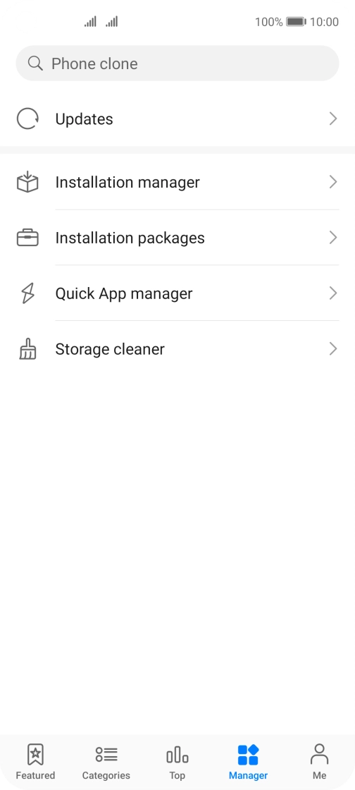 Press Installation manager.