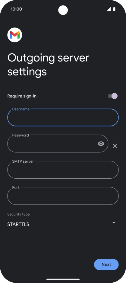 Press the field below 