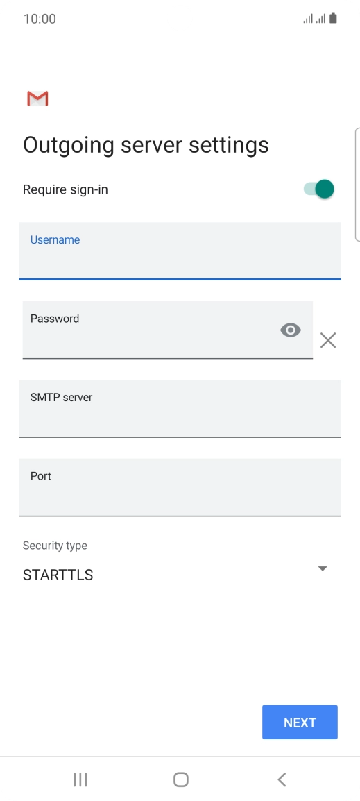 Press the field below 