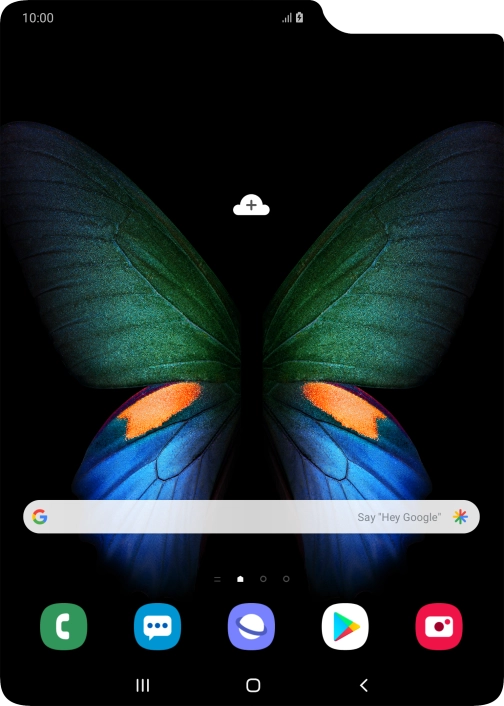 When the battery charging icon is displayed, charging is in progress.