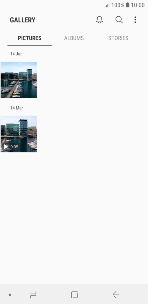 Press ALBUMS and go to the required folder.