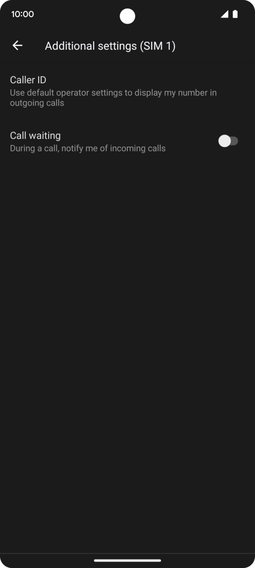 Press the indicator next to 