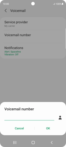 Key in +447953222222 and press OK.