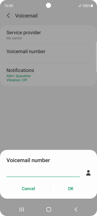 Key in +447953222222 and press OK.