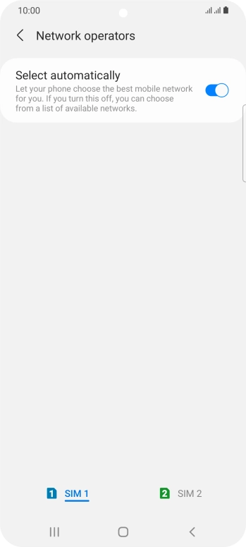 Press the required SIM.