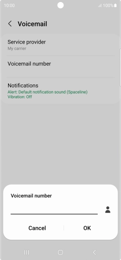 Key in +447953222222 and press OK.