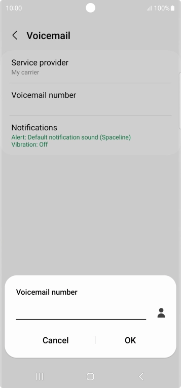 Key in +447953222222 and press OK.