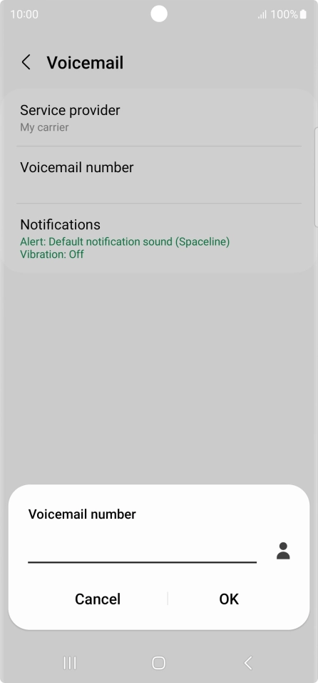 Key in +447953222222 and press OK.