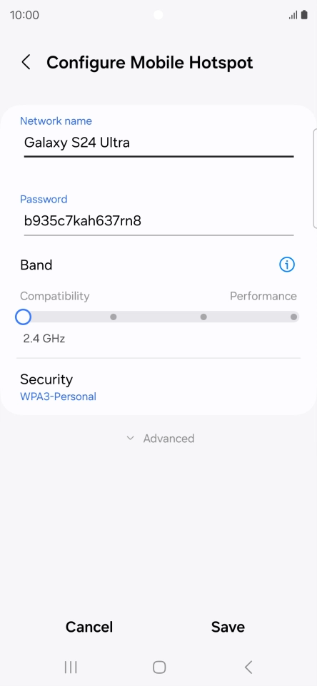 Press the field below 