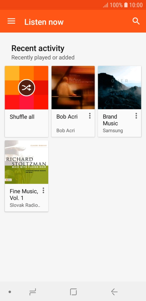Slide your finger right starting from the left side of the screen.