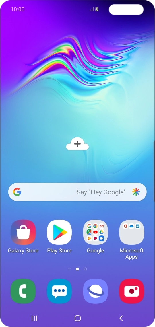 When the battery charging icon is displayed, charging is in progress.