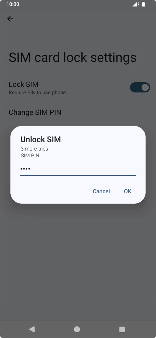 Key in your PIN and press OK. The default PIN is 1111.
