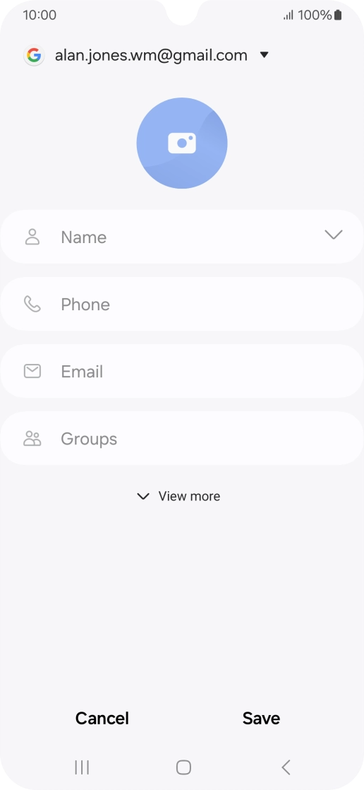 Press Name and key in the required name.