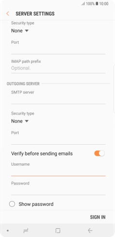 Press the field below 